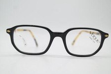 Vintage Brille Vogue 2021 Schwarz Gold Braun Oval Brillengestell eyeglasses