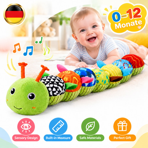 Plüschraupe babyspielzeug - plüschraupe,