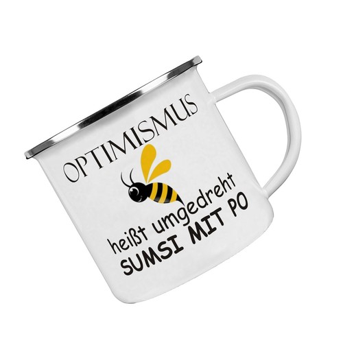 Emaille tasse optimismus - ,