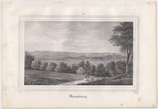 Lithografie: Naumburg, 1836