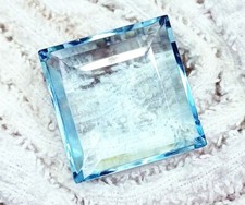 Blau Aquamarin Quadrat Schliff