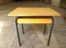 SCHULBANK SITZBANK SCHREIBTISCH ALT IIII