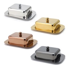 Echtwerk Butterdose aus Edelstahl Butterbehälter Butterglocke Butterschale