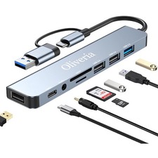 USB C Hub 3.0 8 in 2 USB