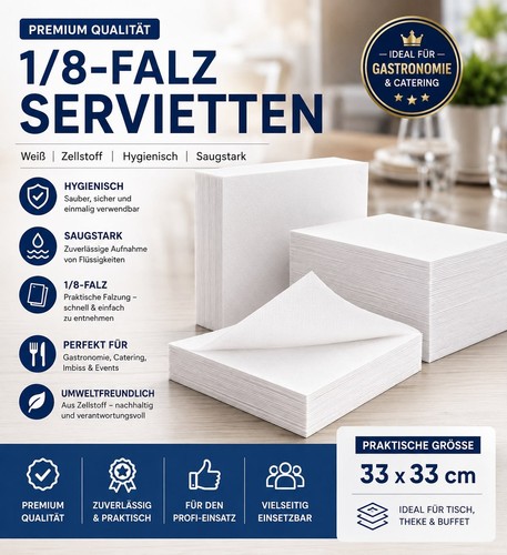Servietten 8 falz - -, 1/8