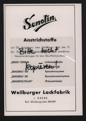 Weilburg werbung 1960 - weilburg,,