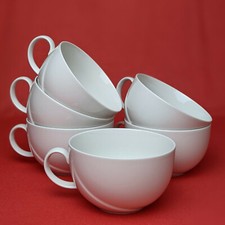 Seltmann Weiden Orlando Fine Cream 6x Teetassen Cappuccinotassen 350ml Porzellan