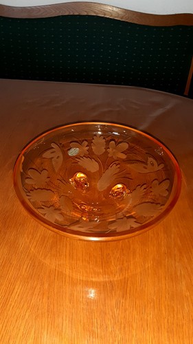 Alte schale glasschale - alte, orange