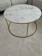 Couchtisch Bolton Actana Farbe : Gold/Weiß Mamor