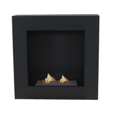 Wandkamin Bioethanol 60 x 20 x 60 cm – schwarz