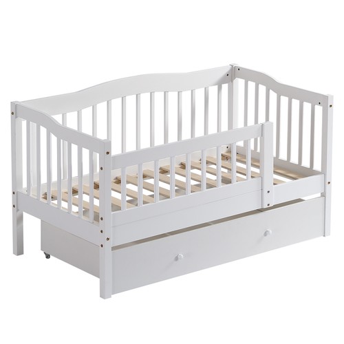 Kinderbett 70x140 weiß - weiß, mit