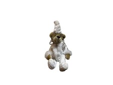 Hermann Teddy Weihnachten mini Teddybär beweglich | weiß 8 cm Sammlerteddybär