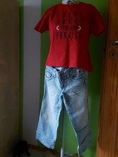Jeans 7/8 UMSCHLAG hell Gerades Bein 34 S  Miss Vivi ?