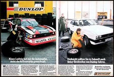 Ford Capri III und Dunlop,  originale Werbung 1980 Großformat