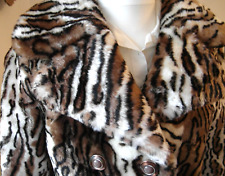 Damen Pelzjacke Pelz Lammfell mit Ozelotoptik Kurzmantel Gr.38/40/42 neu