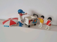 Playmobil 3563 Eisverkäufer Eismann mit Wagen & Kindern vintage Spielzeug Geobra