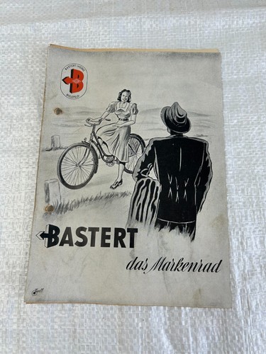 Alte fahrrad werbung - werbung, faltblatt