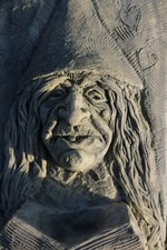 Hexe Wandbild Kerzenhalter