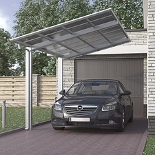 Aluminium Carport Bausatz Pavillon Einzelcarport Terrassenüberdachung 495x270cm