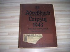 Adressbuch Leipzig, Markkleeberg, Böhlitz-Ehrenberg, Engelsdorf ,Mölkau 1943