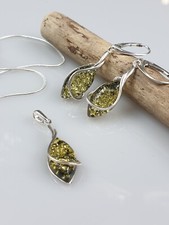 Grun Bernstein ohrringe