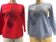 Damenpullover Blattmuster