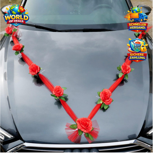 Autoschmuck hochzeit girlande - autoschmuck,