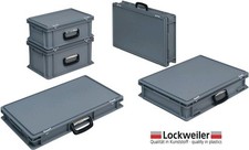 Kunststoff Koffer grau L400xB300xH183mm 14l 1Griff Längs Schiebevers Lockweiler