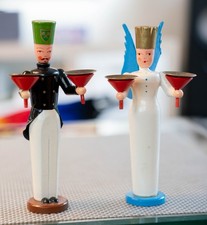 Bergmann und Engel * original erzgebirgische Holzfiguren * ca. 22 cm