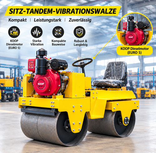 Sitz-Tandem-Vibrationswalze