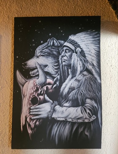 Wanddeko mit indianer - mit, &