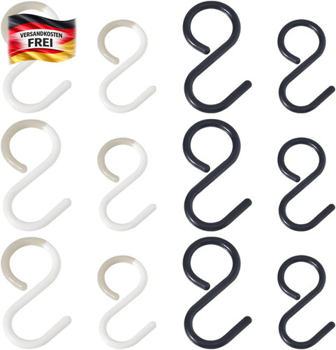 Kunststoff haken set 12 - kunststoff,