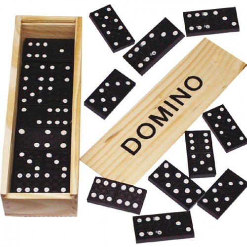 Domino spiel mit steinen - steinen, in