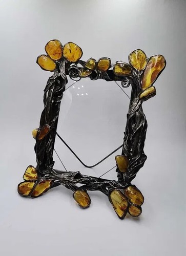 Baltic amber photo frame - amber, **