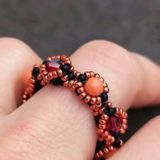 Swarovski ring handmade - handmade, in