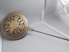 Antike Messing Bettpfanne,Bettwärmer,Jugendstil Dekor