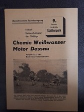 BSG Motor Dessau : Chemie Weißwasser 9.1.1955 Programm DDR Liga Orginal Top
