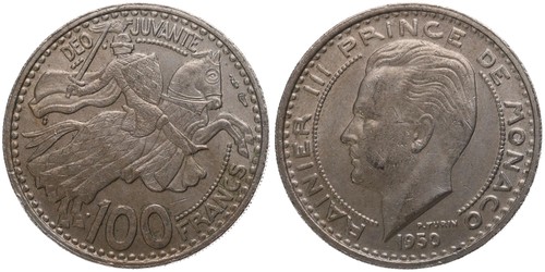 Monaco 100 francs 1950 - monaco,