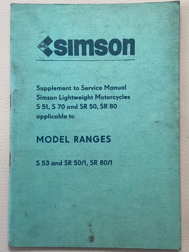 Simson motorrad scheckheft - motorrad,