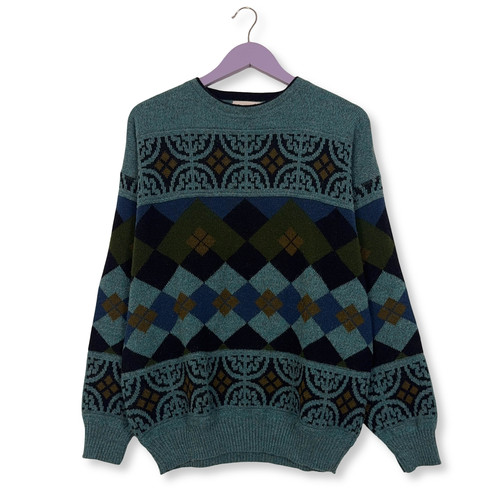 Vintage pullover blau - pullover,