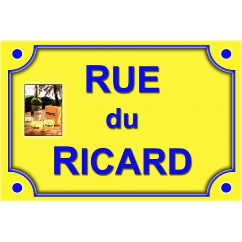 Metallschild rue ricard - rue,