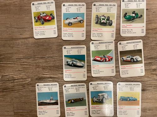 Quartett rennwagen einst und - rennwagen,