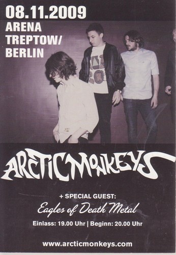 Arctic monkeys flyer 2009 - monkeys,