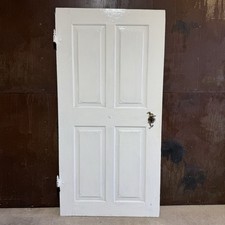 Alte Zimmertür / Barock um 1800 / Din.links / 4 Füllungen / H194 B97 S3cm