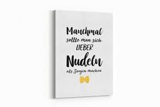 Leinwand Nudeln Essen Wandbild