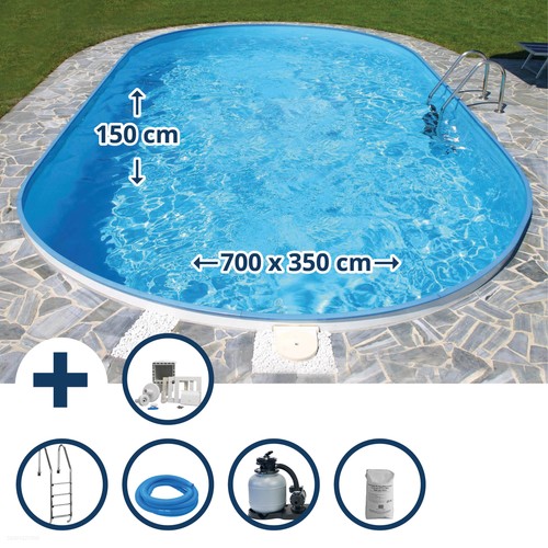 Stahlwandpool set oval florida - stahlwandpool,