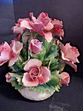 dekorativer Porzellan-Rosenstrauß Handarbeit H:32cm B:27cm