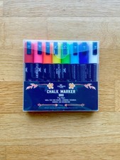 Stationery Island Kreidemarker: 8 bunte Chalk Marker NEUWERTIG 6mm Tafelstifte