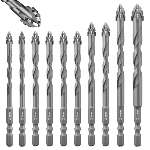 Exzenterbohrer set teilig - set, 10-teilig