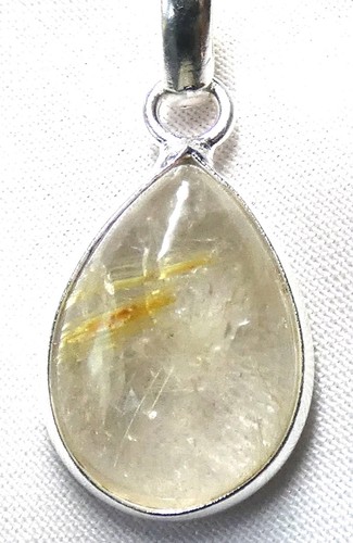 Rutilquarz anhänger 925 - 💛,